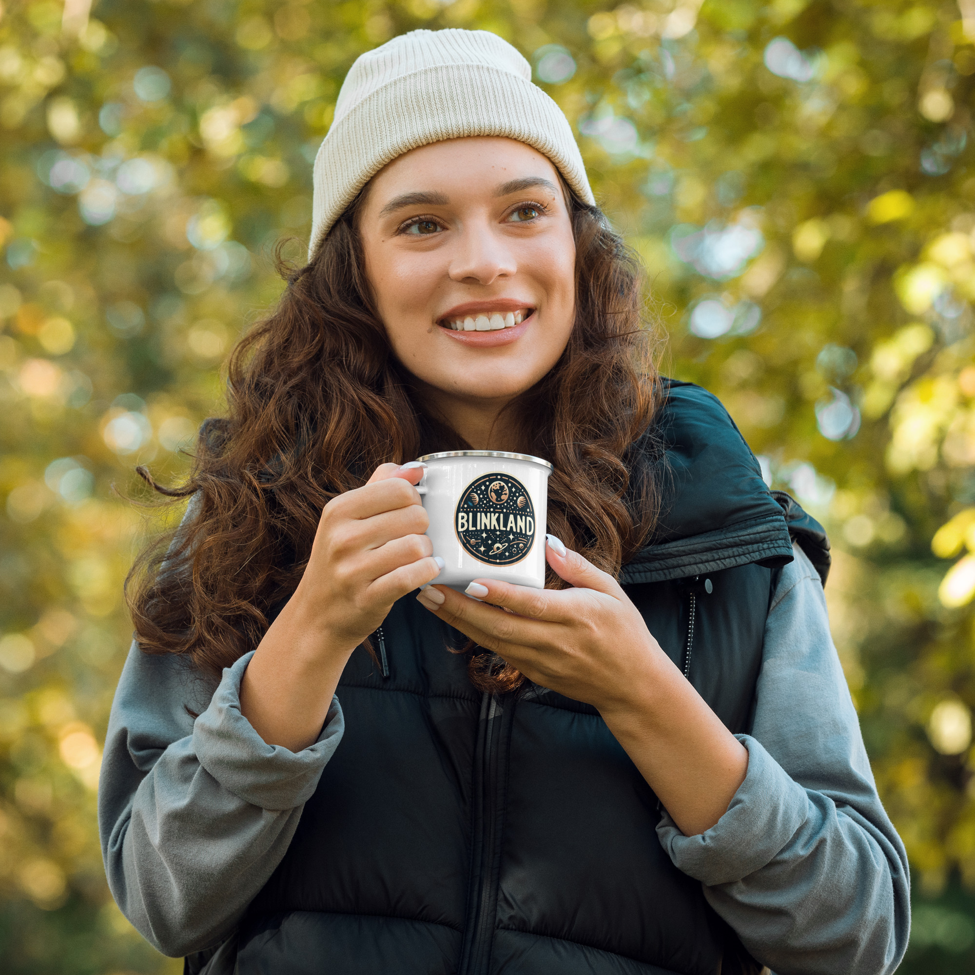 Taza esmaltada con logo de BlinkLand - Imagen 2