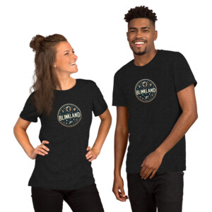 Camiseta de manga corta unisex con logo Blinkland estampado