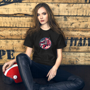 Camiseta de manga corta unisex con logo de Imperio Ariana estampado.