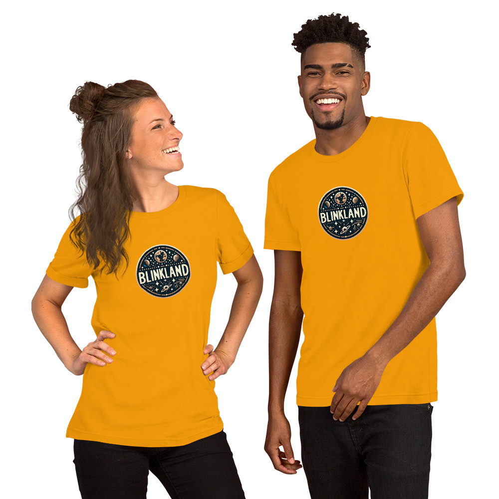 Camiseta de manga corta unisex con logo Blinkland estampado - Imagen 6