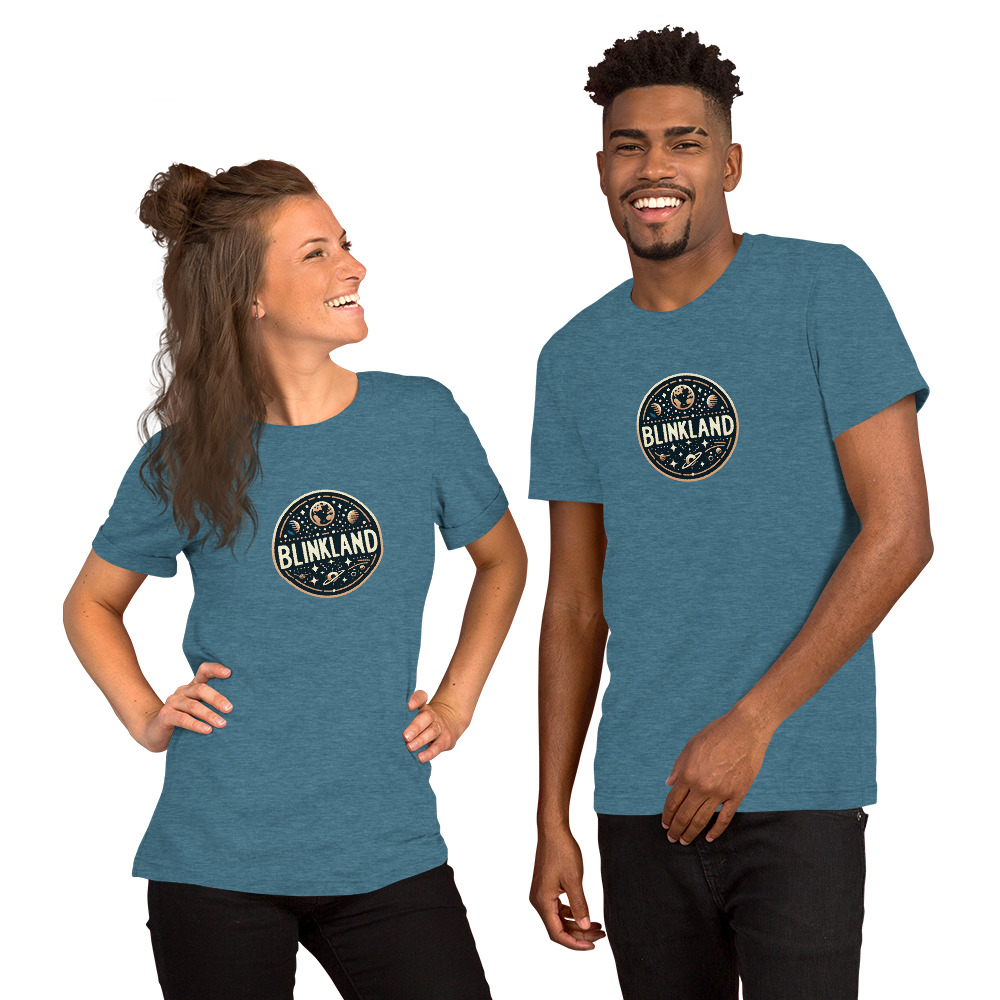 Camiseta de manga corta unisex con logo Blinkland estampado - Imagen 5