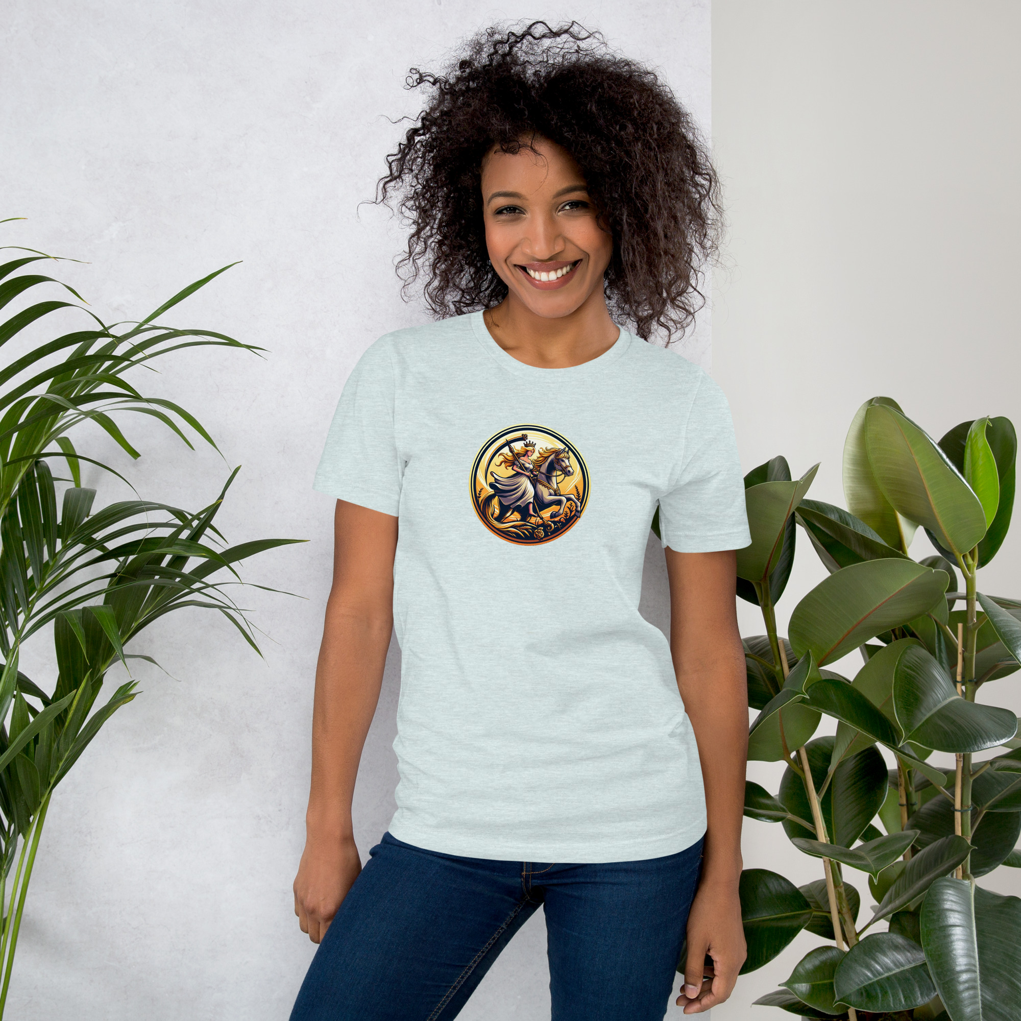 Camiseta de manga corta unisex con logo de Imperio Angèle estampado. - Imagen 21