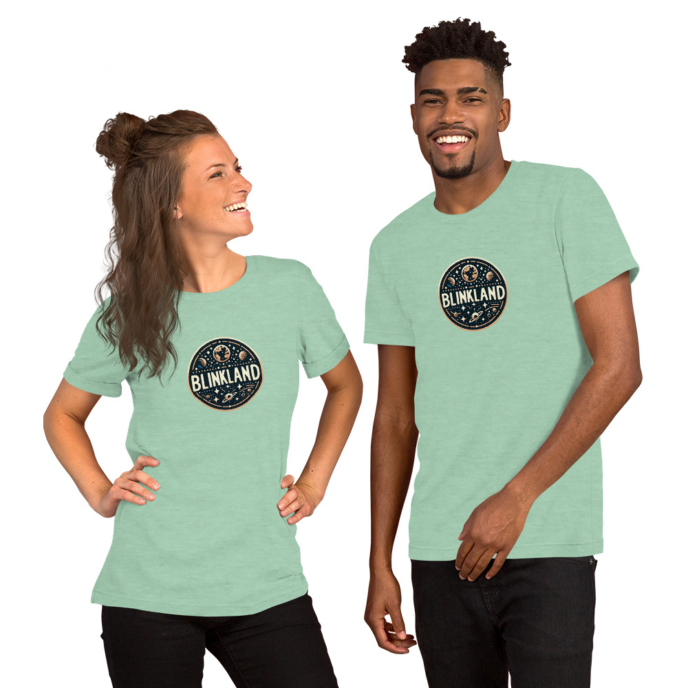 Camiseta de manga corta unisex con logo Blinkland estampado - Imagen 7