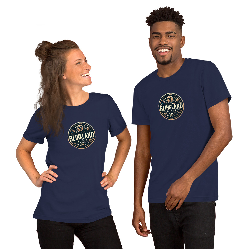 Camiseta de manga corta unisex con logo Blinkland estampado - Imagen 2