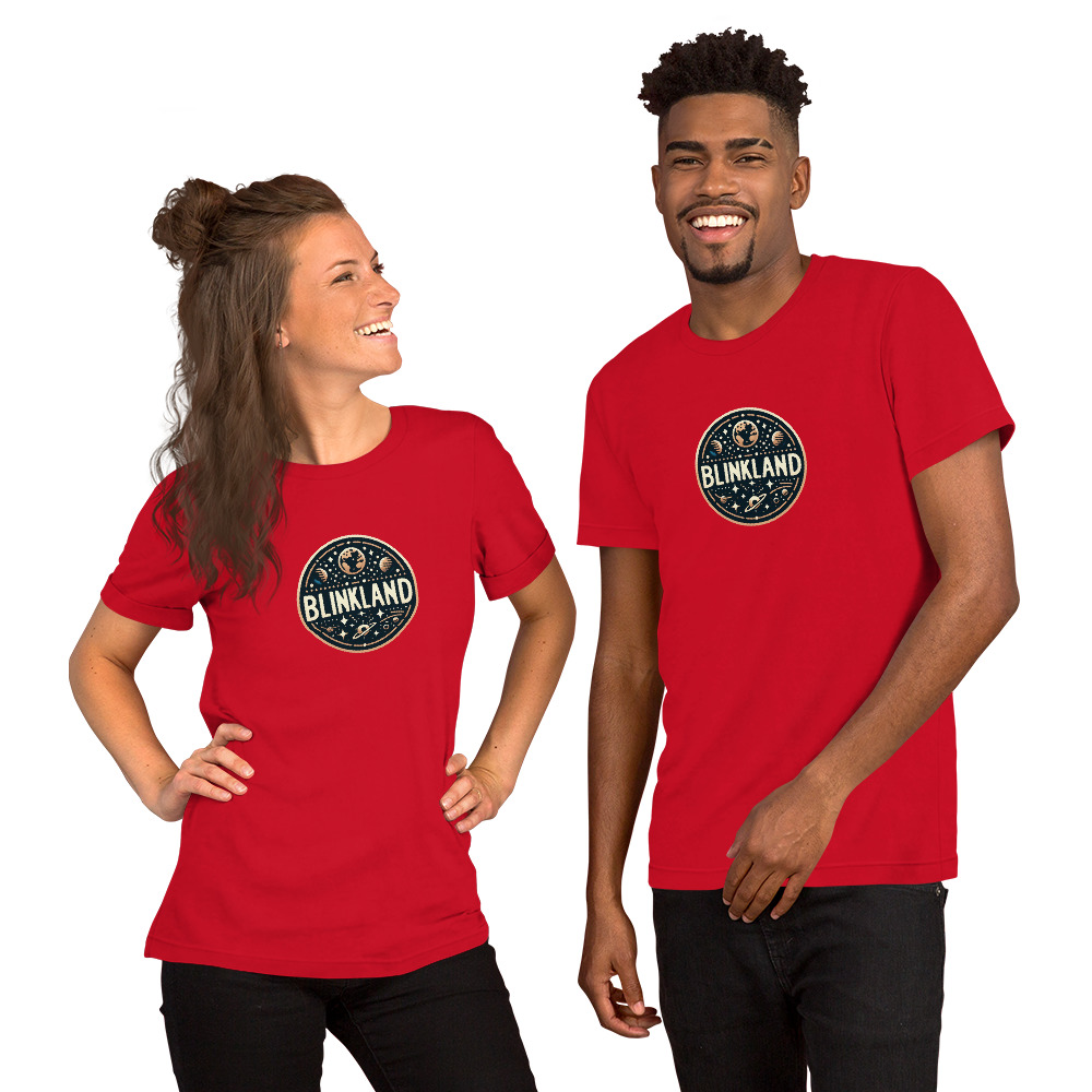Camiseta de manga corta unisex con logo Blinkland estampado - Imagen 3
