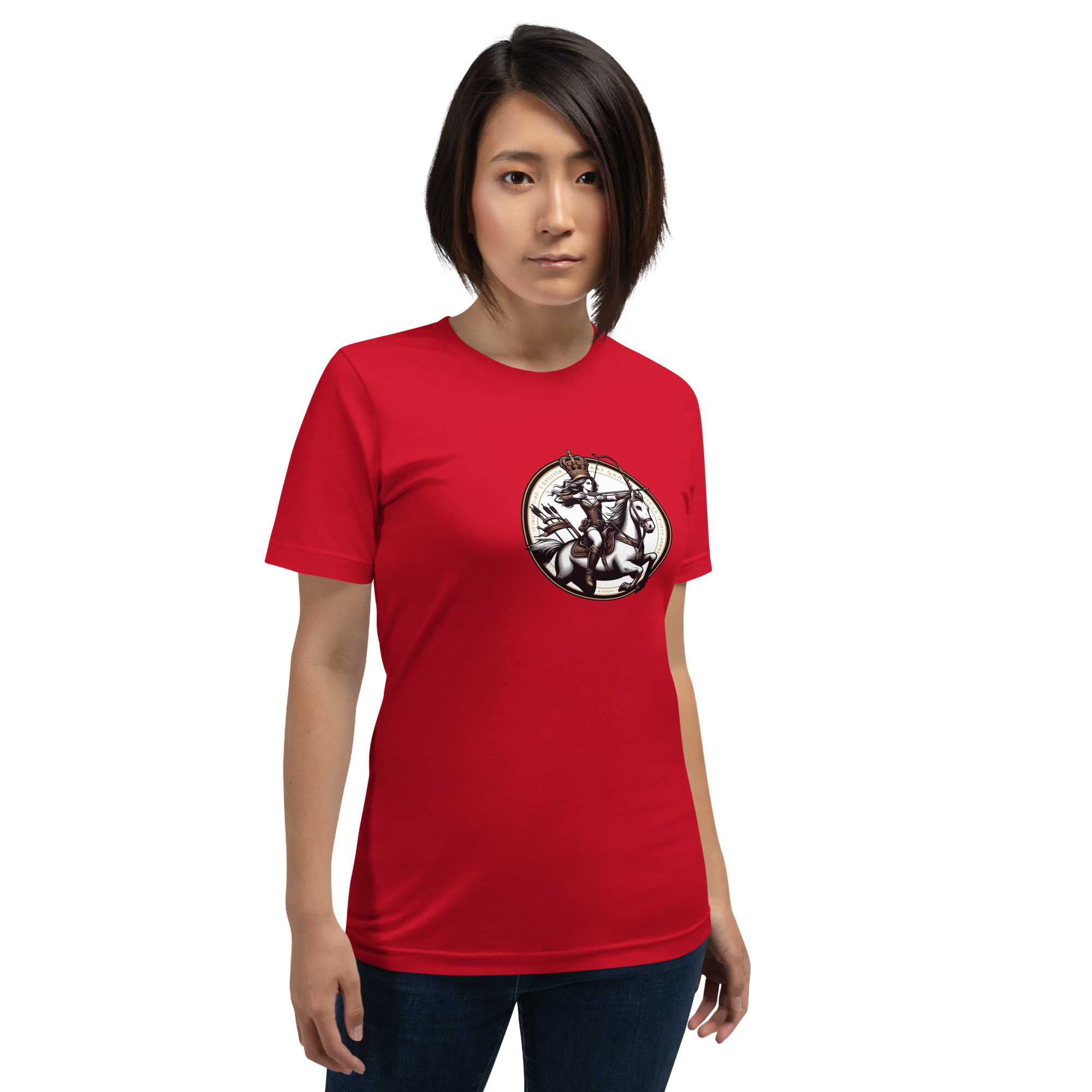 Camiseta de manga corta unisex con logo de Imperio Rosalía estampado. - Imagen 7