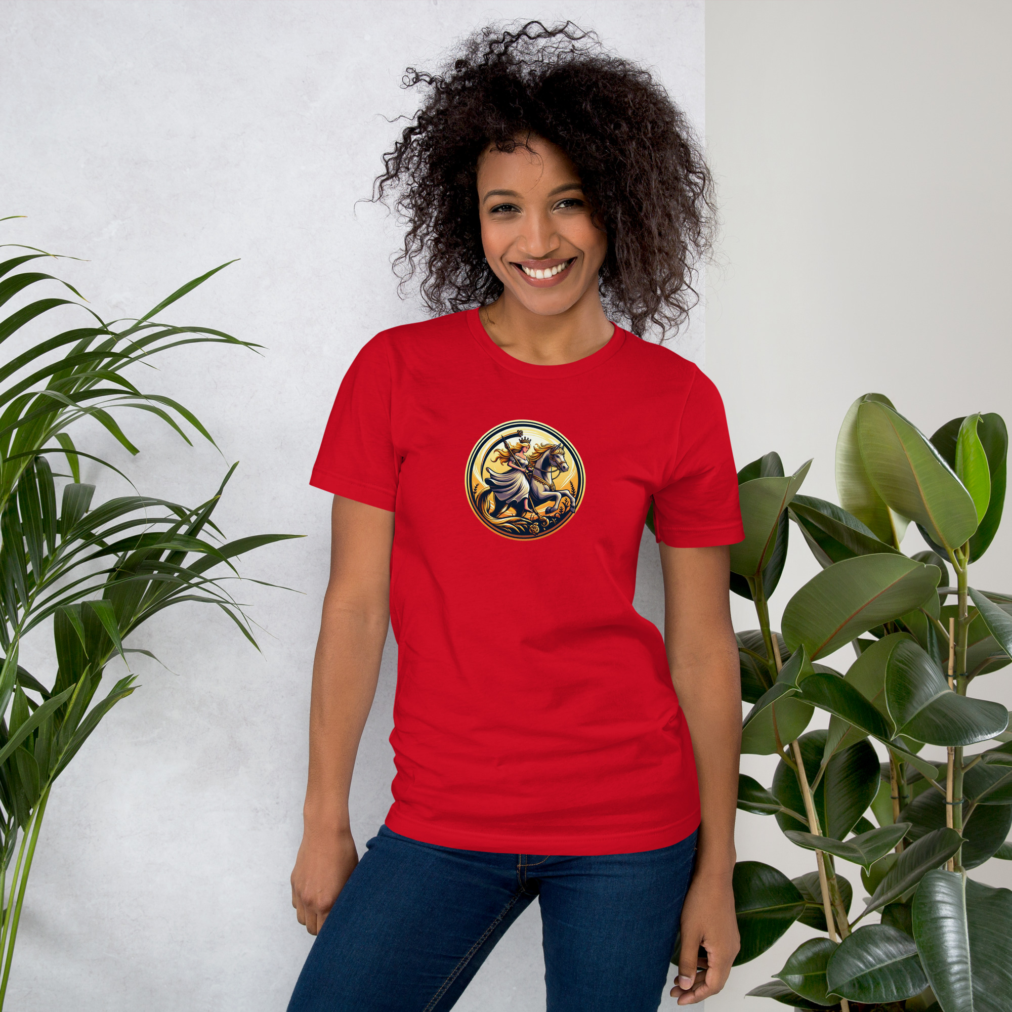 Camiseta de manga corta unisex con logo de Imperio Angèle estampado. - Imagen 5