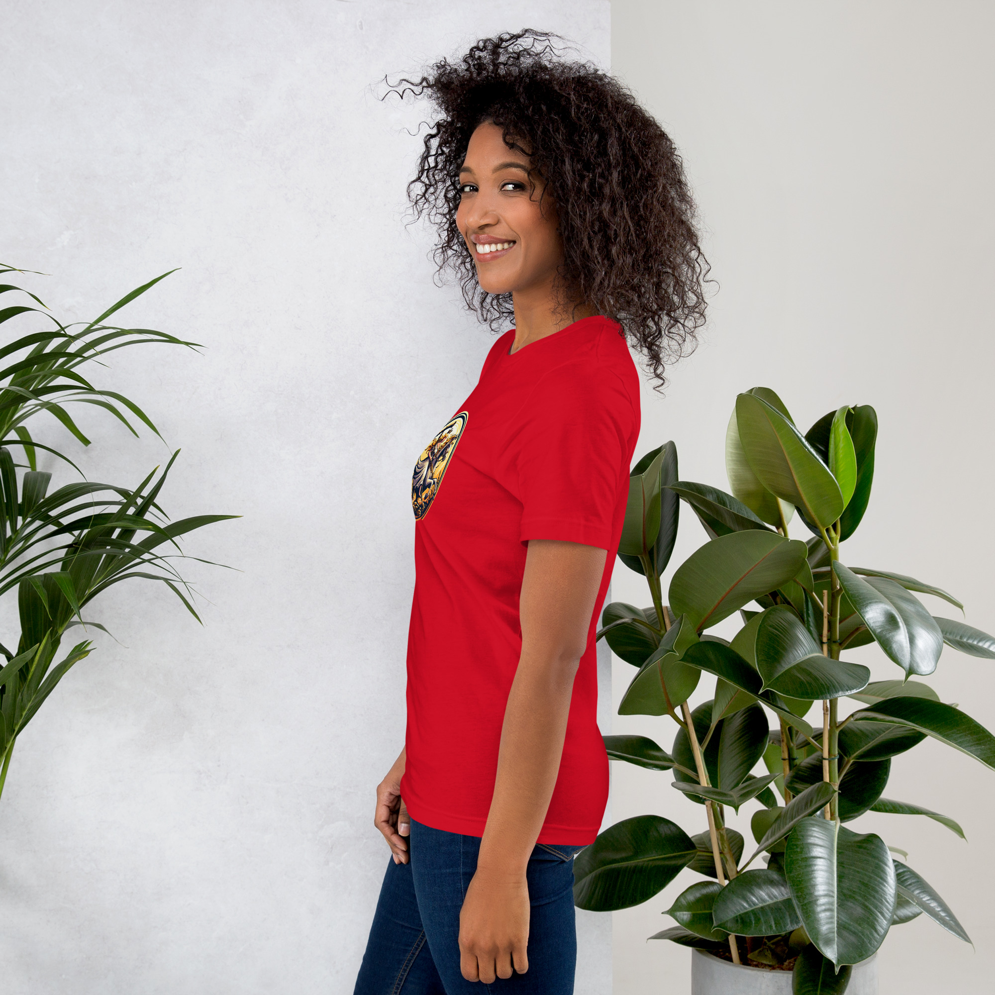 Camiseta de manga corta unisex con logo de Imperio Angèle estampado. - Imagen 7