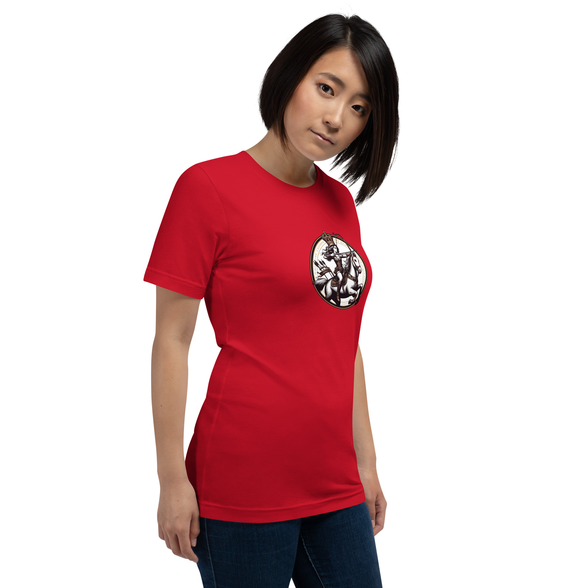 Camiseta de manga corta unisex con logo de Imperio Rosalía estampado. - Imagen 12
