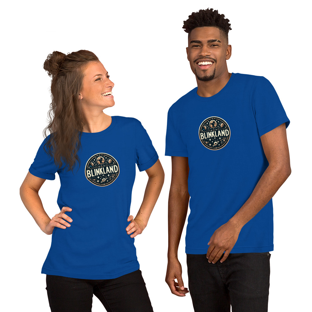 Camiseta de manga corta unisex con logo Blinkland estampado - Imagen 4
