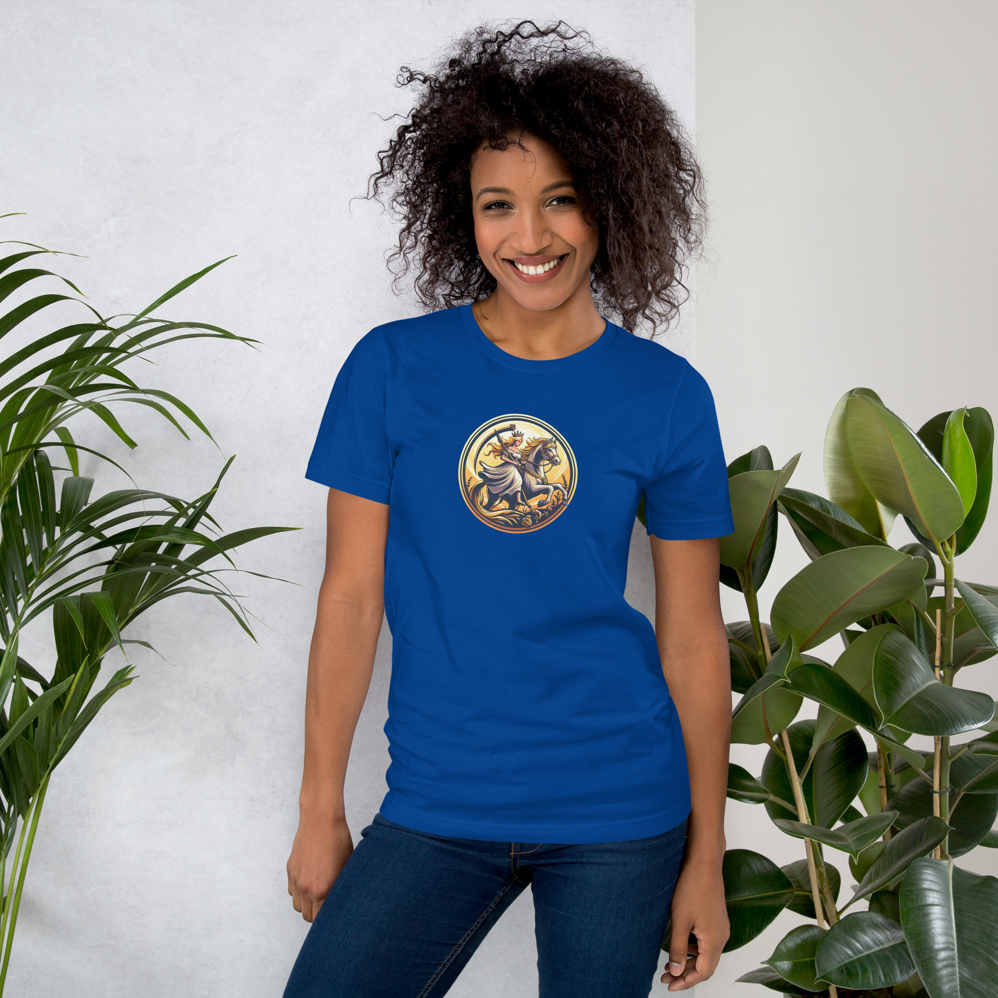 Camiseta de manga corta unisex con logo de Imperio Angèle estampado. - Imagen 9