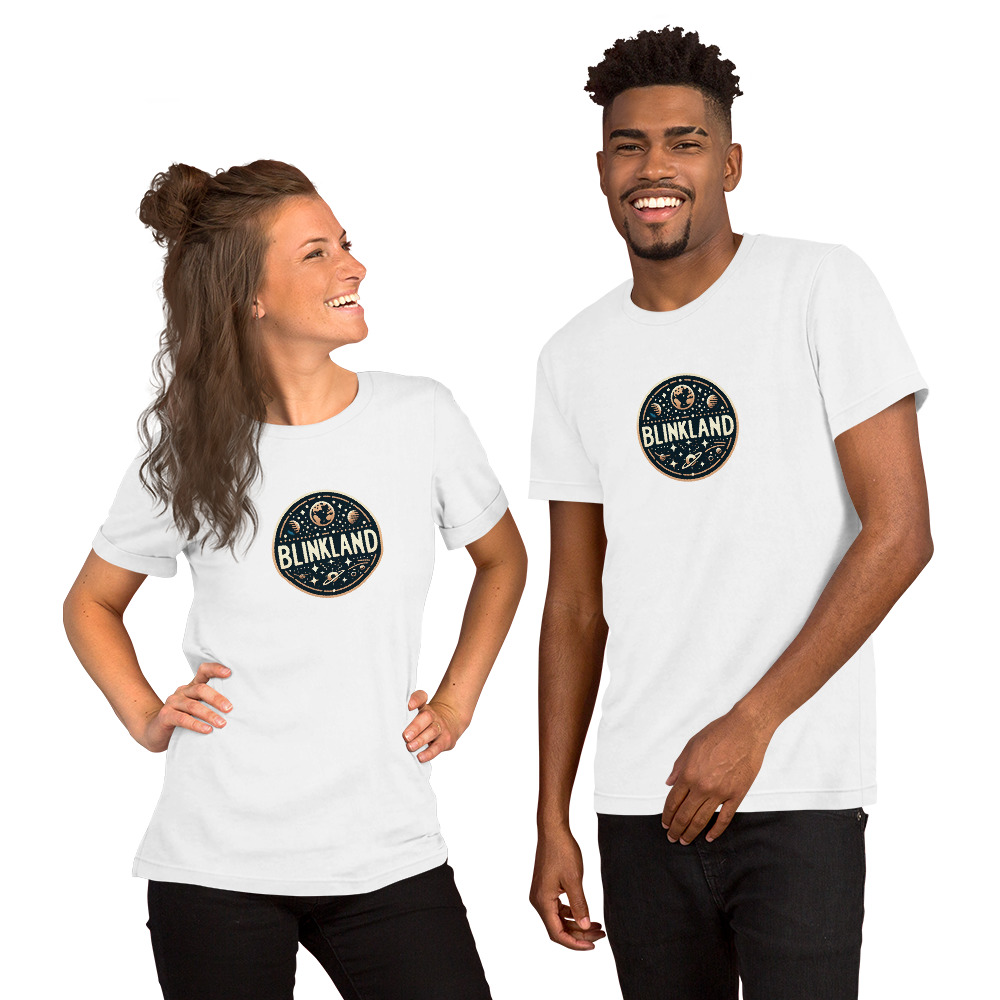 Camiseta de manga corta unisex con logo Blinkland estampado - Imagen 9