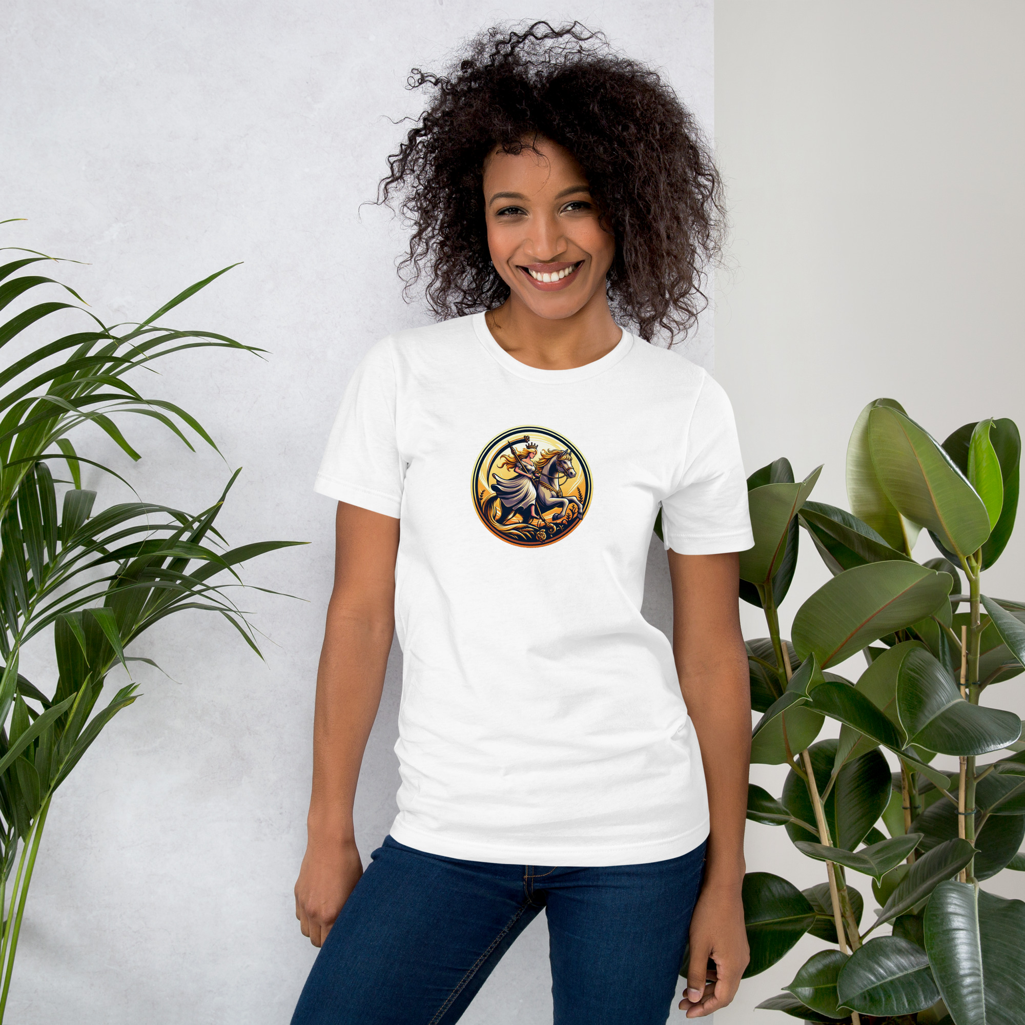 Camiseta de manga corta unisex con logo de Imperio Angèle estampado. - Imagen 25