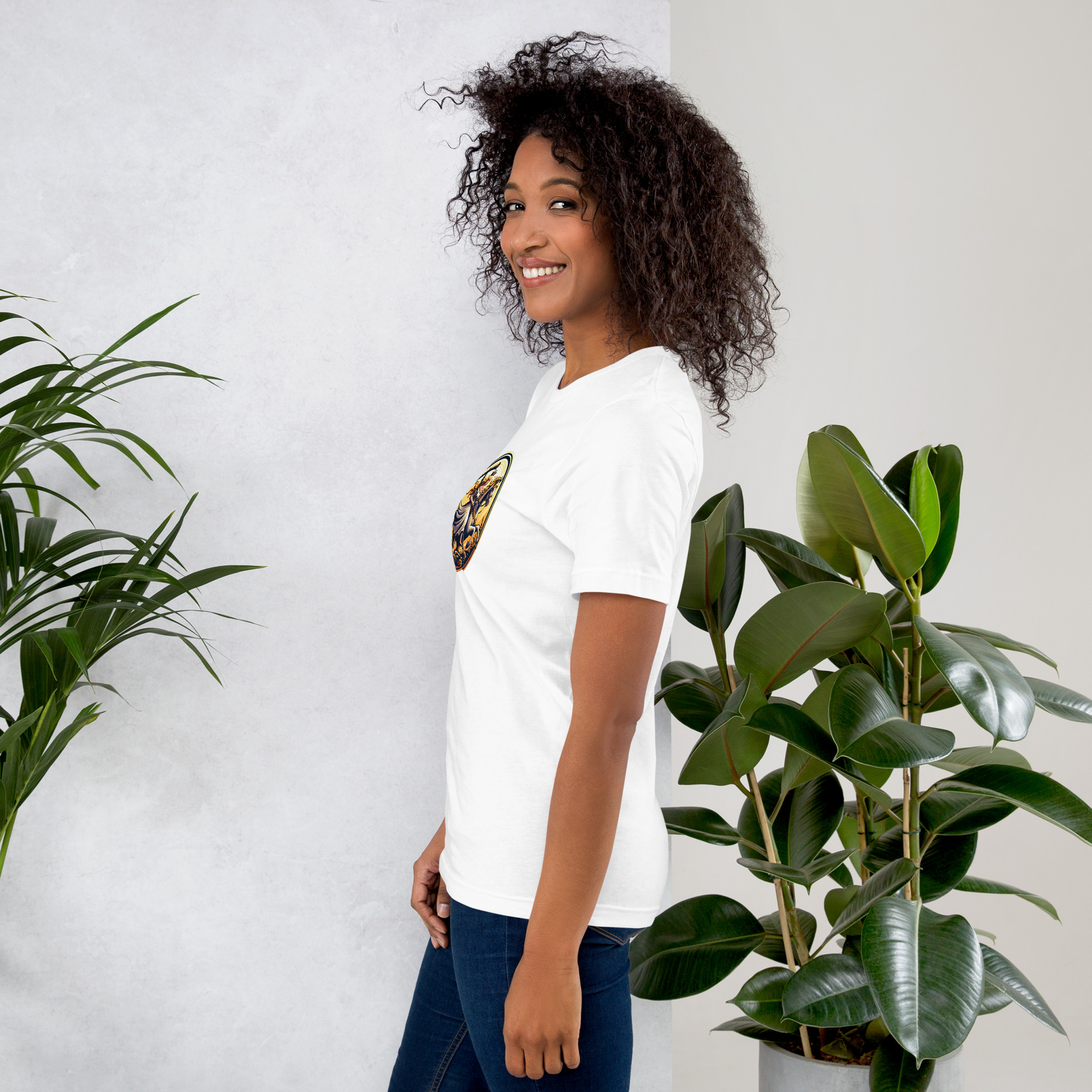 Camiseta de manga corta unisex con logo de Imperio Angèle estampado. - Imagen 27